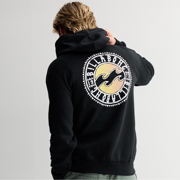 Billabong Other - Billabong men’s Black Hoodie with Wave Graphic surf/skate M